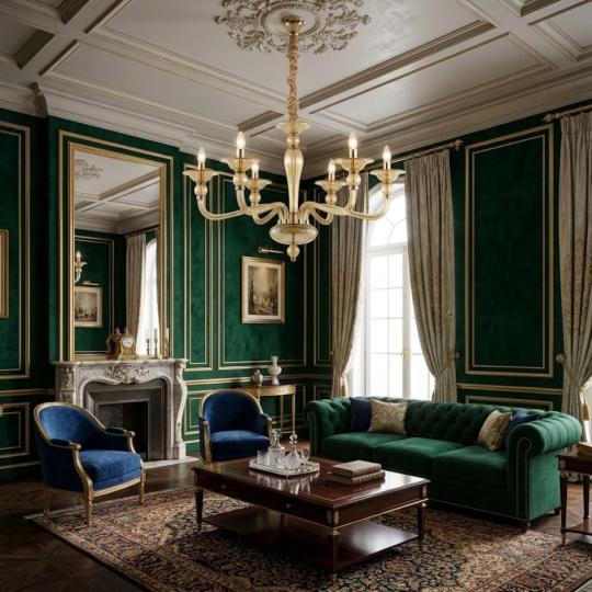 glamour luxus elegans villa kastely szalon vilagitas csillar uveg szajjal fujt egyedi lampa glamour klasszikus.jpg